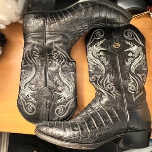 El General Crocodile Leather & Designed Boots